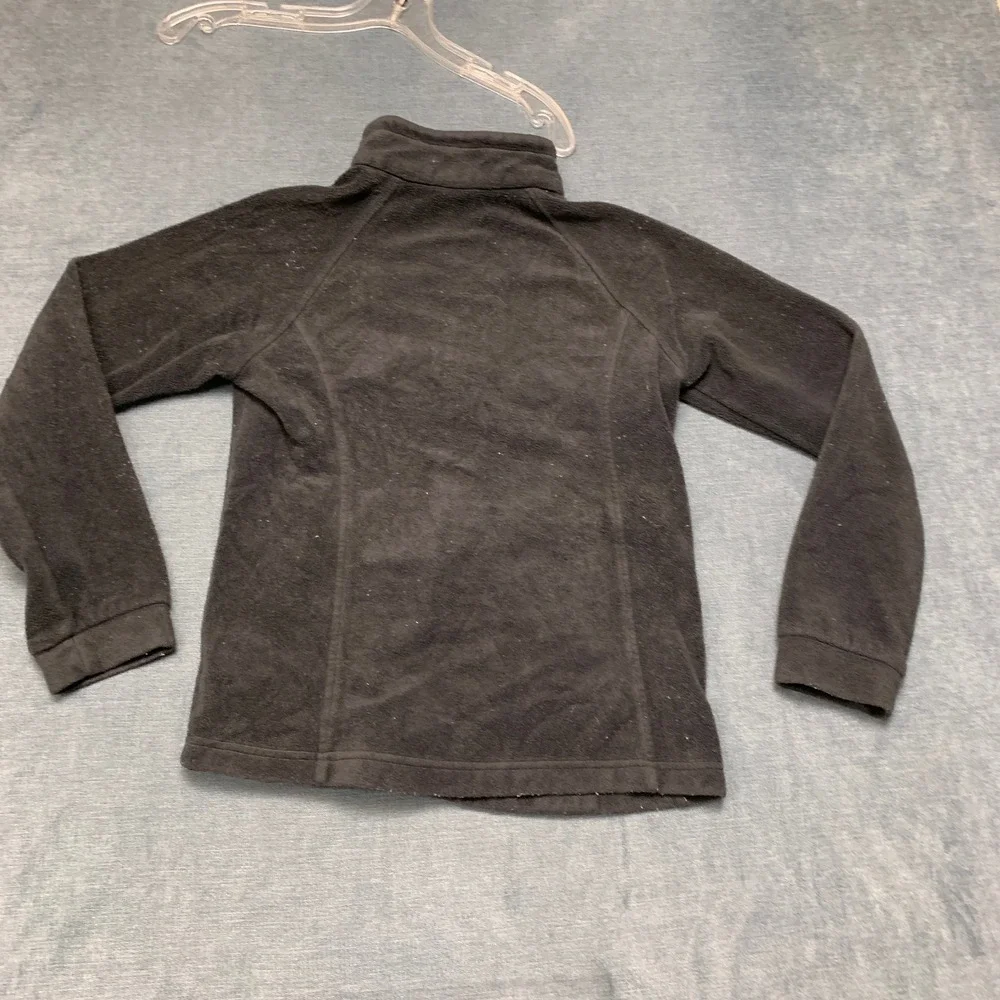 Columbia Sportswear Company Fleece Jacket Girls Large Black Full Zip Mock Neck